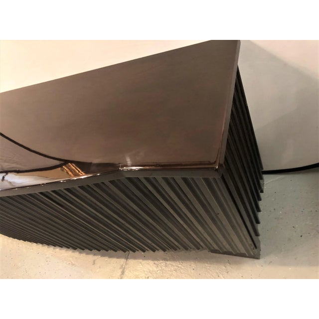 Palatial Pace Collection Wavy Front Mahogany Lacquered Credenza or Sideboard For Sale In New York - Image 6 of 13