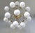 Fabio Ltd 21st Century Nova Natural Brass Glossy White Murano Sputnik Chandelier by Fabio LTD For Sale - Image 4 of 7