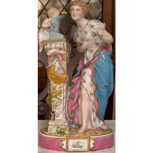 Late 19th Century Late 19th Century French Rococo Revival Vion & Baury Porcelain Figure For Sale - Image 5 of 18