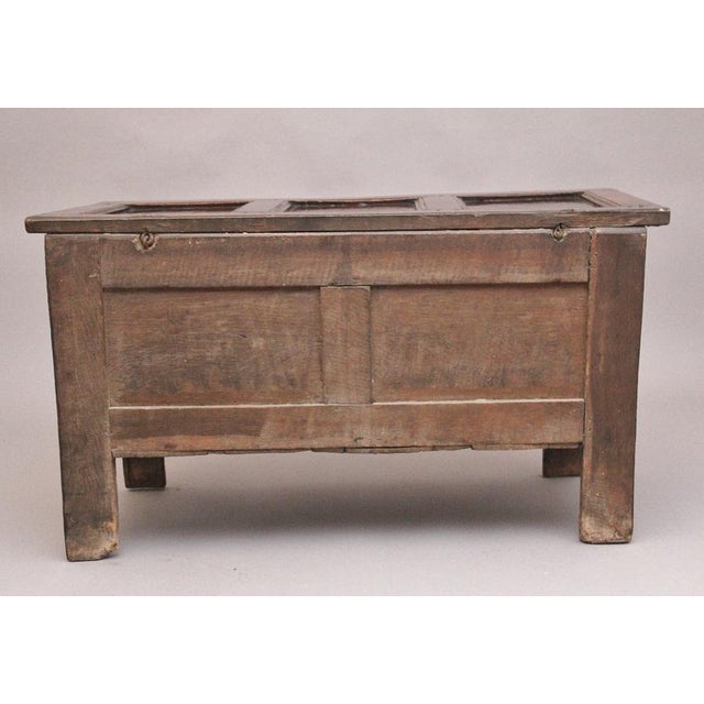 Antique Oak Coffer, 1720 For Sale - Image 6 of 10