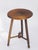 Wood Small Antique Round Carved and Lacquered Wooden Bobbin Side Table, 1920s For Sale - Image 7 of 10