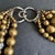 Gold Vintage Multi-Strand Beaded Necklace Chunky Statement Cocktail Gold Rhinestone For Sale - Image 8 of 10