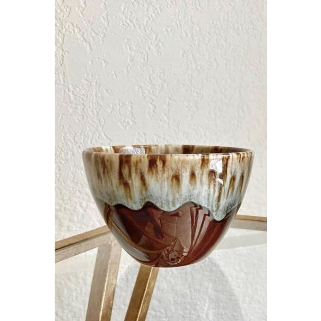 Circa 1960 Canonsburg Pottery Ironstone Drip Glaze Creamer & Wide Mouth Open Sugar Bowl Set – A Pair For Sale - Image 12 of 15