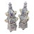 Pair of Blue & White Flower Holder Pagodas For Sale