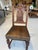 Set of 4 - Antique Gothic Revival Carved Oak Hall Chairs - Leather Seat Nailhead For Sale In Chicago - Image 6 of 8