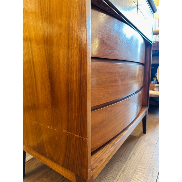 Vintage Mid Century Modern Dixie Tall Boy Dresser Storage For Sale - Image 9 of 12