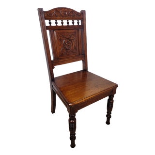 Victorian Kitchen Chair in Elm, 1900 For Sale