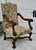 1950s Renaissance Revival Armchair High Back Carved Floral Tapestry For Sale - Image 10 of 13