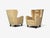 Finnish Modern, Wingback Chairs, Beige Velvet, Wood, Finland, 1950s For Sale - Image 11 of 12