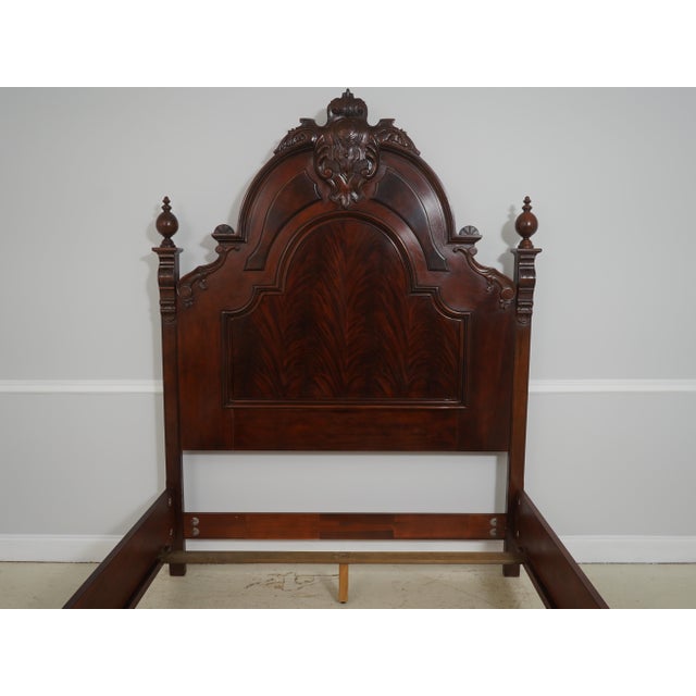 Victorian Henredon Queen Size Victorian Mahogany Bed For Sale - Image 3 of 17