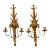 Vintage Italian Louis XVI Style Gilt Two-Arm Wall Candle Sconces 22" Tall - A Pair For Sale
