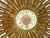 Mid-Century Modern Vintage Circa 1969 Syroco Mid Century Modern Starburst Wall Clock in Antique Gold Finish For Sale - Image 3 of 18