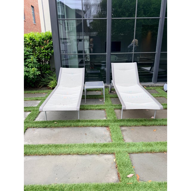 Pair Richard Schultz for Knoll 1966 Chaises Plus Side Table —Two Sets Available For Sale - Image 12 of 14