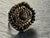 Art Deco Vintage 1990s Beaded Cocktail Ring in Black and Antique Gold, Size 8 For Sale - Image 3 of 4