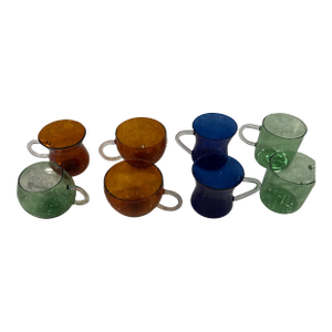 Cepriani Set of Multicolored Glass Coffee/Tea Cups