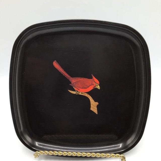 Plastic Couroc of Monterey Tennis “Love” Tray and "Cardinal" Tray-Set of 2 For Sale - Image 7 of 12