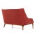 Red Lawrence Peabody for Richardson Nemschoff Mid Century Walnut Settee For Sale - Image 8 of 9