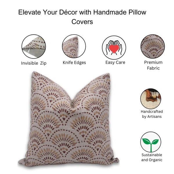 Fabdivine Decorative Cushion Cover 24x24 Inch - Shubarambh For Sale - Image 4 of 4