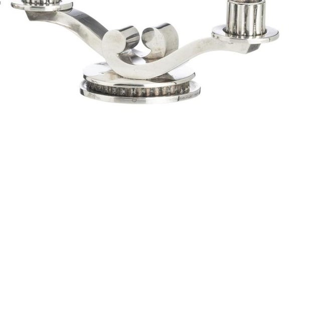 Art Deco Silver Candelabras, Set of 2 For Sale - Image 5 of 6