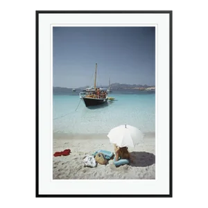 Waiting in the Shade 1967 by Slim Aarons Framed C-Print Photograph