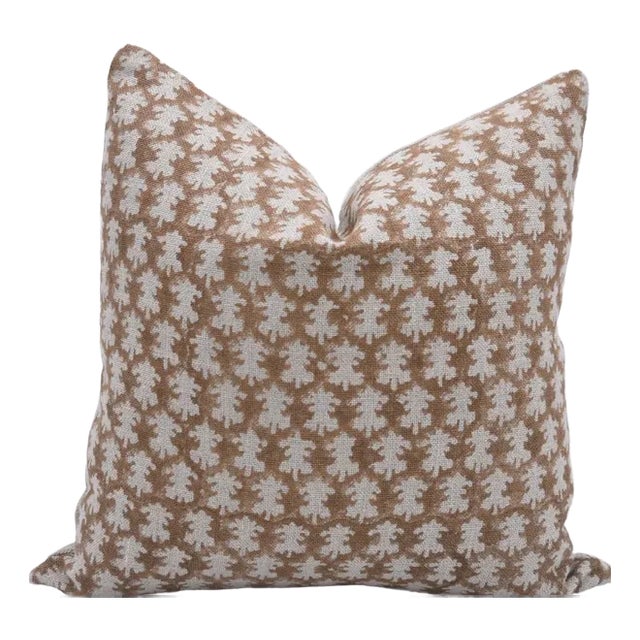 Fabdivine Artistic Cushion Cover 18x18 Inch Floral Prints on Thick Linen-Traz For Sale