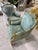 2010s French Louis XV Style Blue-Green Bergere Wing Chair Set of 2 Chairs For Sale - Image 5 of 7