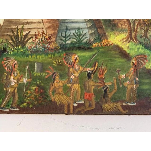 Ludwik a Smialkowski 1934 East Indian Agodas Oil Painting For Sale - Image 10 of 11