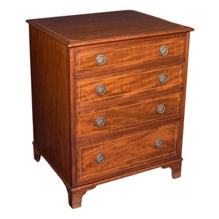 Antique Small Chest of Drawers, English, Georgian Revival, Tallboy, Edwardian For Sale