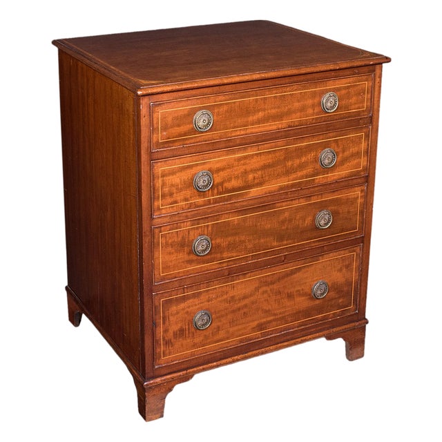 Antique Small Chest of Drawers, English, Georgian Revival, Tallboy, Edwardian For Sale
