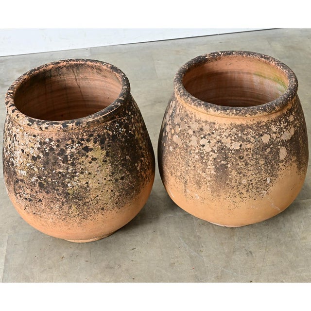 French Provincial Pair of Provincial 19th Century Biot Terracotta Jars For Sale - Image 3 of 11