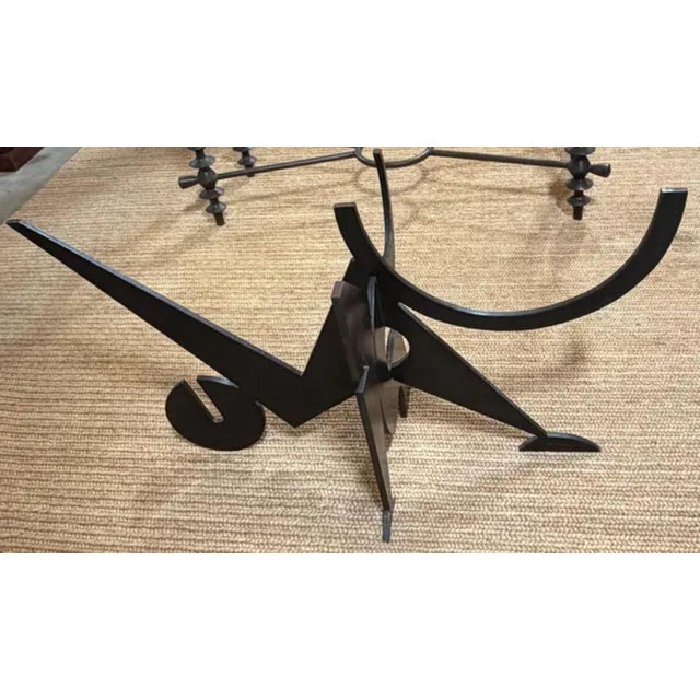 Signed Pucci De Rossi Sculptural Blackened Steel Dining Table Base, 1987 For Sale - Image 16 of 18