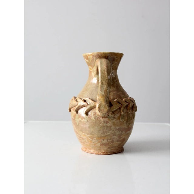 Ceramic Vintage Ries Studio Pottery Pitcher For Sale - Image 7 of 11