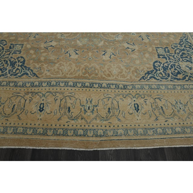 1970s Vintage Persian Handmade Wool Cotton Orange Area Rug For Sale In San Francisco - Image 6 of 11