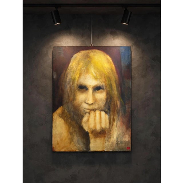 Ademaro Bardelli, Portrait of a Woman, 1990s, Oil on Canvas For Sale - Image 4 of 6