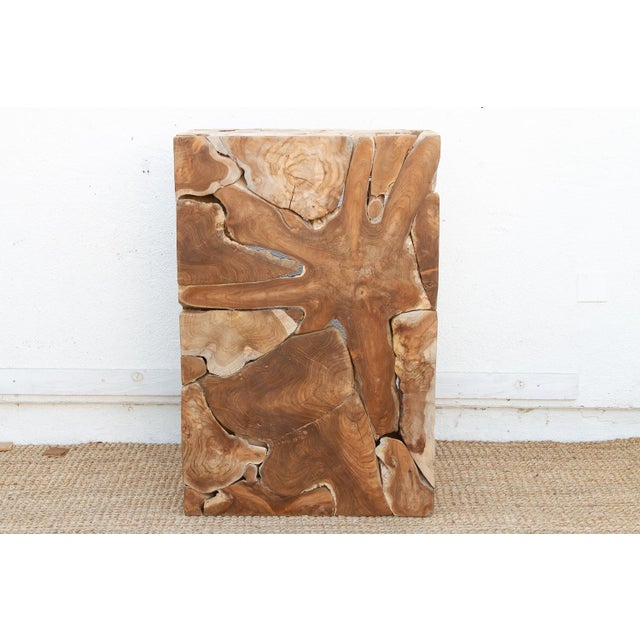 Organic Teak Root Mosaic Coffee Table For Sale - Image 9 of 11