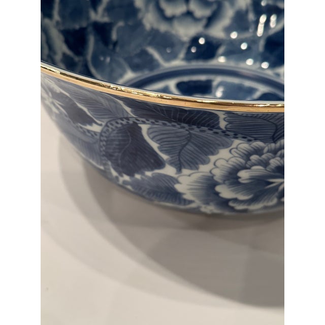 Large Chinese Blue & White Antique Bowl For Sale In Philadelphia - Image 6 of 9
