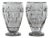 English George VI Coronation Commemorative Cut Crystal Glass Vases by Sawrex, 1937, Set of 2 For Sale