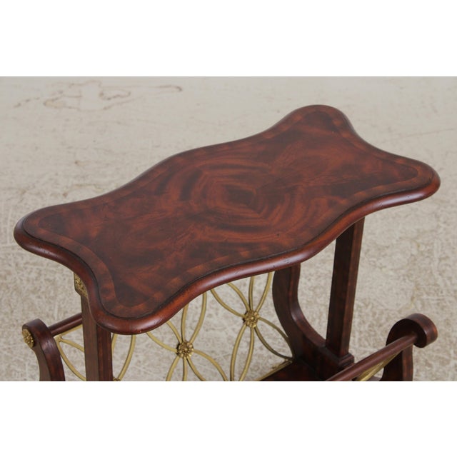 Maitland Smith Regency Mahogany Magazine Table For Sale In Philadelphia - Image 6 of 16