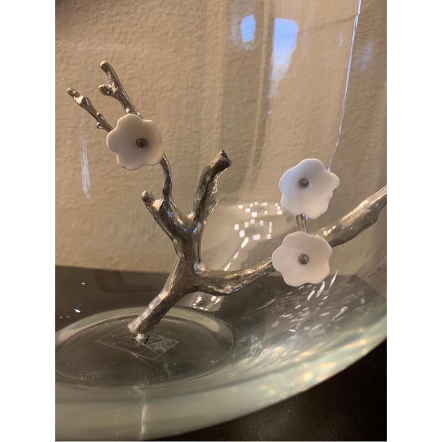 Vanessa Mitrani Glass Cherry Blossom Sculpture Bowl Paris France For Sale - Image 10 of 12
