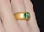 Green Certified Natural 1.62cts Emerald Solid 18k 750 Gold Dome Signet Ring Band, Size 6.5 For Sale - Image 8 of 12