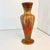 Offering this Americana Folk Art Ceramic Vase. The artist chose a palette of browns, tans, reds, burnt orange and a faded...