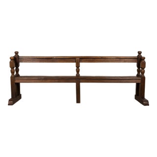 Mid 19th Century French Provincial Oak Hall Bench For Sale