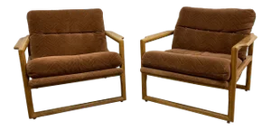 Mid-Century Danish Modern Oak Scoop Lounge Chairs