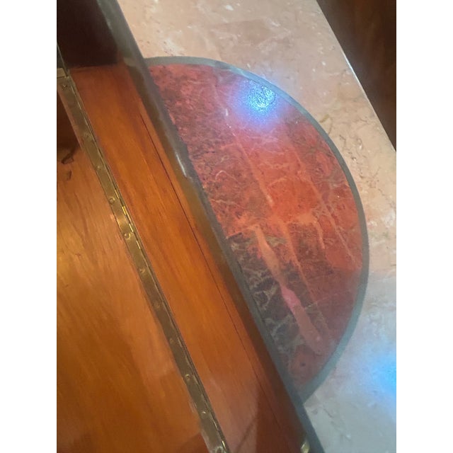 Hollywood Regency Vintage Tessellated Marble Coffer With Brass Inlay For Sale - Image 3 of 7