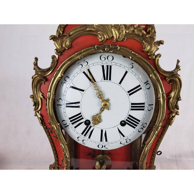 Antique Neuchâtel Pendulum Clock with Console, 1760-80, with Three Bells, 1770 For Sale - Image 13 of 18