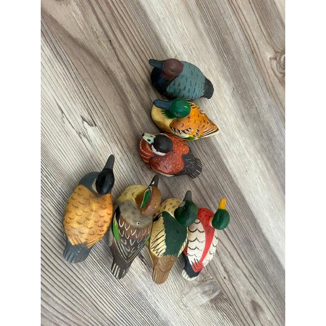 Set of 7, Vintage Mini Duck Decoy Pencil Sharpeners For Sale - Image 4 of 11