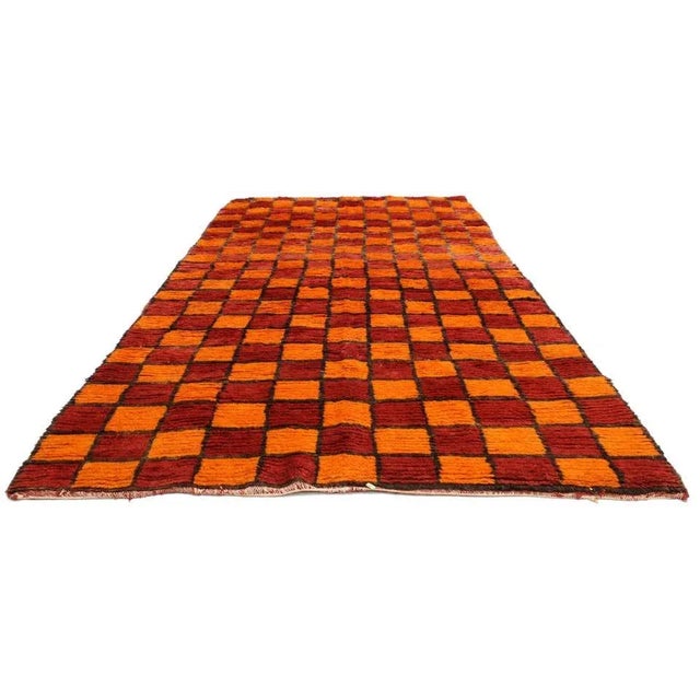 Vintage Berber Reversible Moroccan Rug - 05'02 X 09'11 For Sale In Dallas - Image 6 of 10