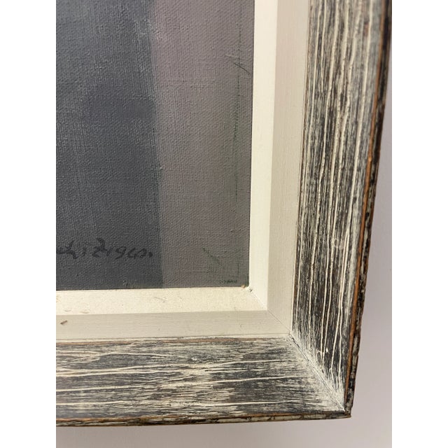 1960s Abstract Oil on Canvas of Skyscaper For Sale - Image 5 of 6