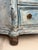 Vintage Distressed Blue Dresser | Hand-Painted 3-Drawer Chest | Shabby Chic French Country | Carved Details | Maison Martine | One of a Kind For Sale - Image 9 of 12