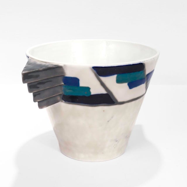 Antique French Art Deco Limoges Porcelain Vase or Jardiniere by Camille Tharaud For Sale - Image 4 of 8